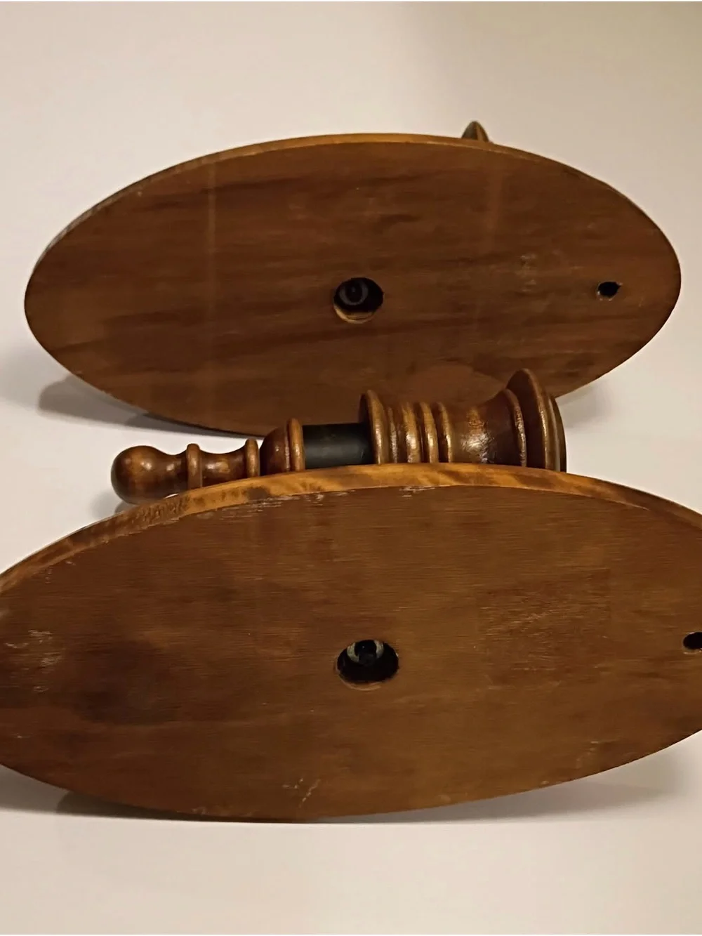 Vintage Cottagecore Wooden Candle Sconce Wall Decor in Perfect Condition
